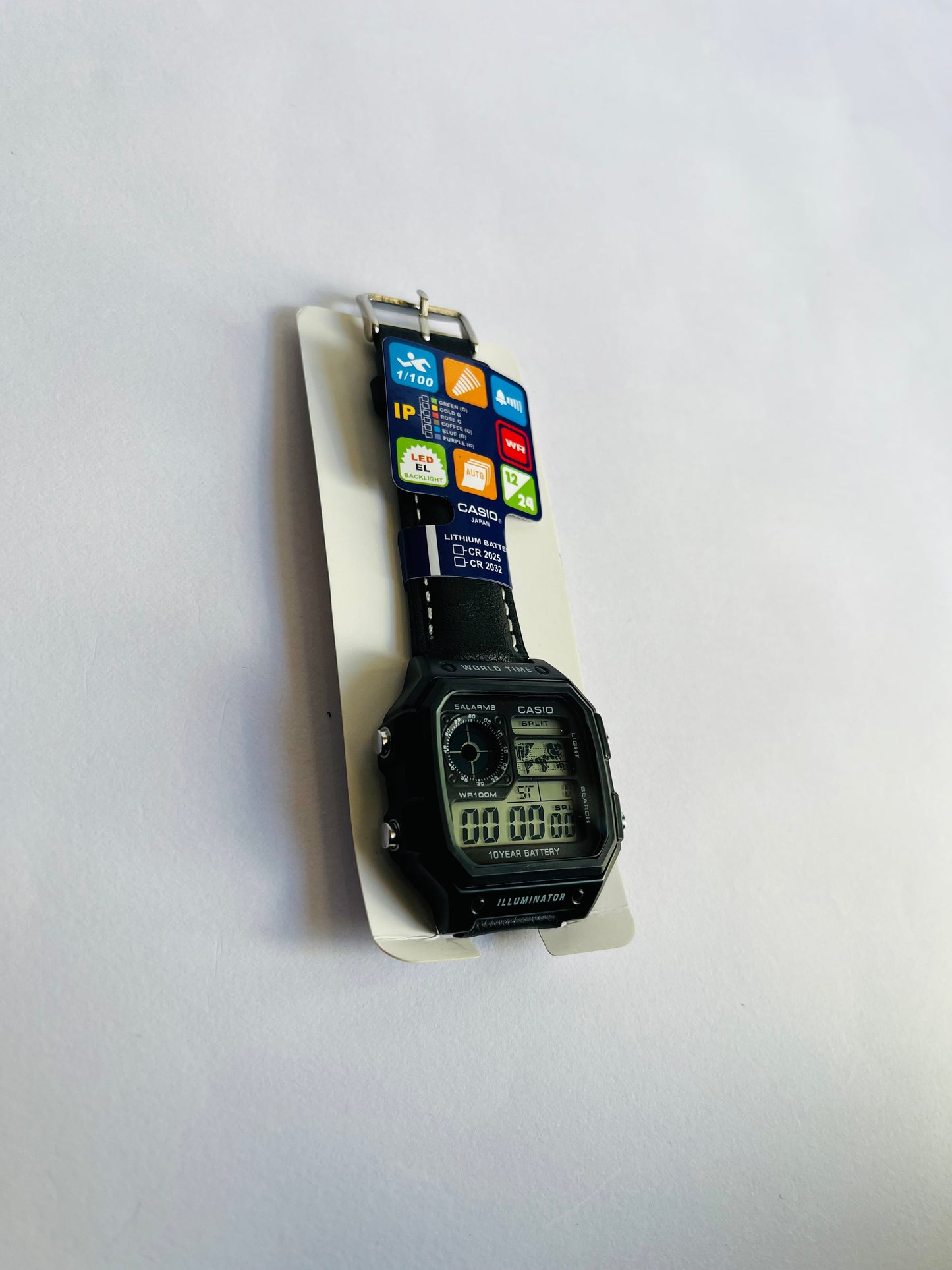ET Rugged Digital Sports Watch with World Time & Illuminator